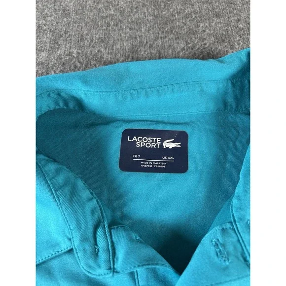 Lacoste Sport Ultra Dry Polo Shirt Mens 2XL  Multicolor Golf Performance Shirt - Picture 2 of 6